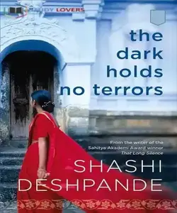 cover of the book The dark holds no terrors which display the women in red saree