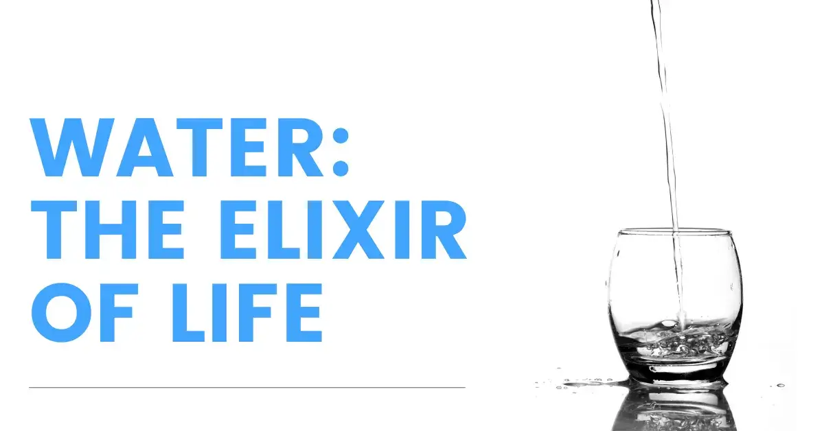 Water: The Elixir of Life Summary & Analysis with a glass of liquid with a straw